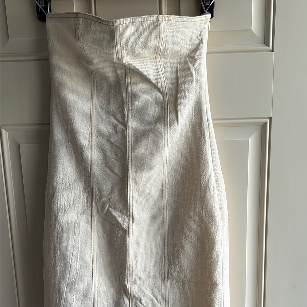 Zara Cream Textured Dress